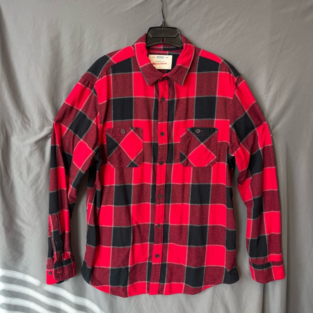 Urban Pipeline Red and Black Flannel Shirt